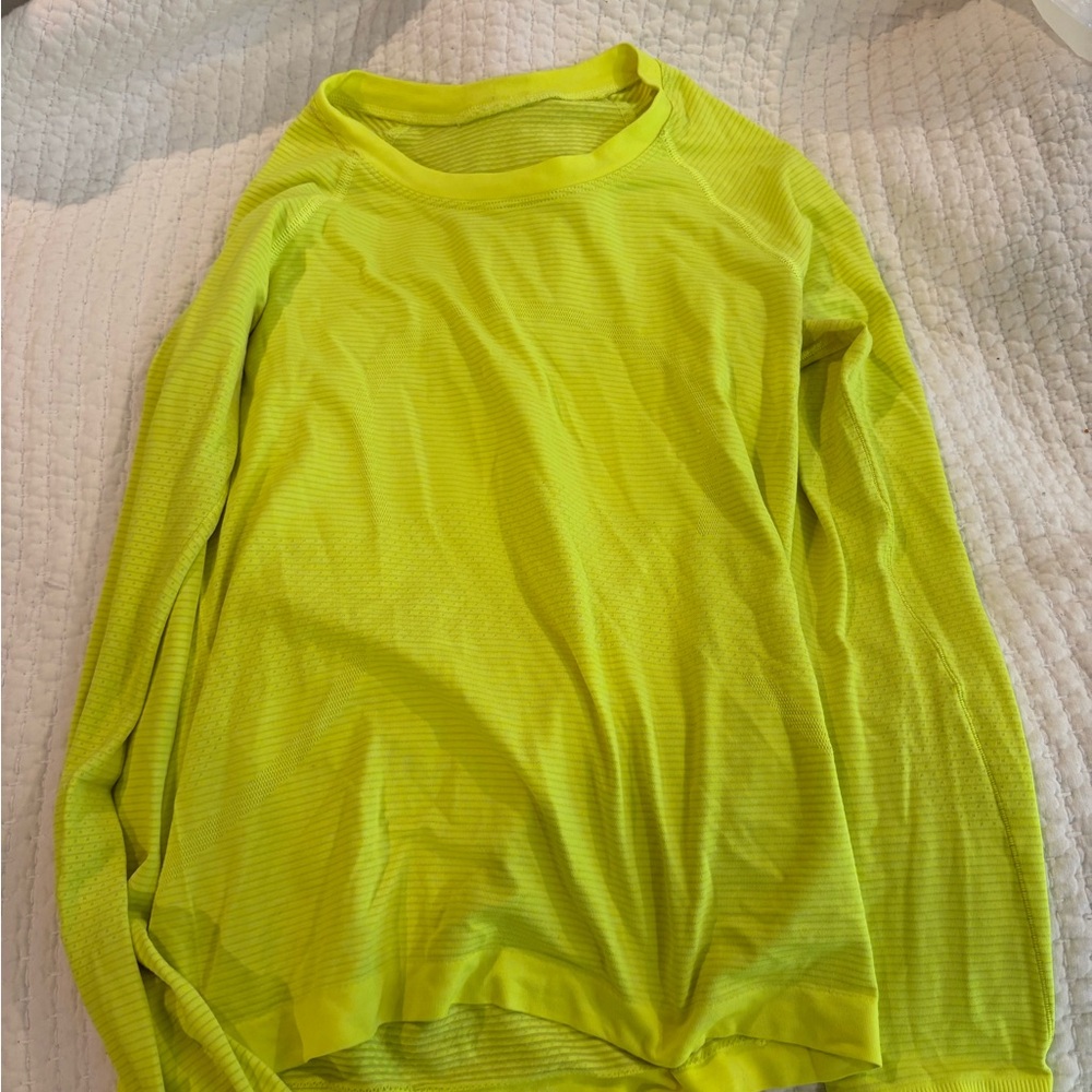 lululemon athletica Lime Long Sleeve Tee